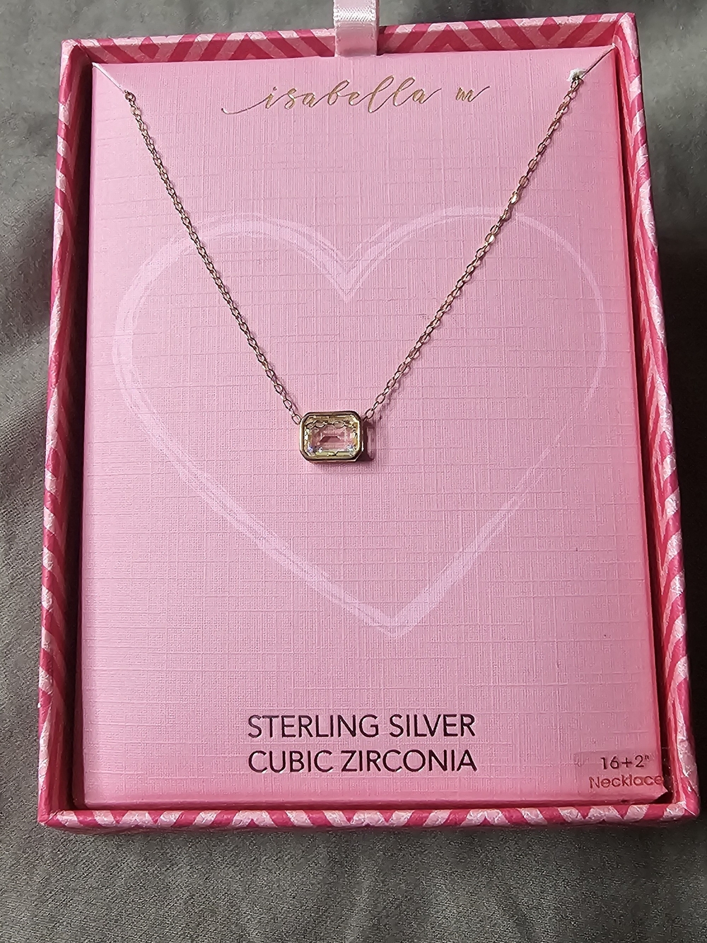 Isabella M Sterling Silver Cubic Zirconia Pendant Necklace